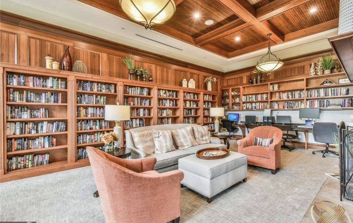 Clubhouse library with computers