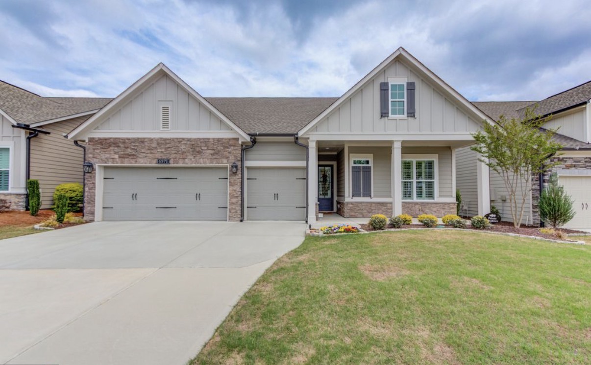 Craftsman ranch home in The Retreat at Sterling on the Lake, the 55+ section