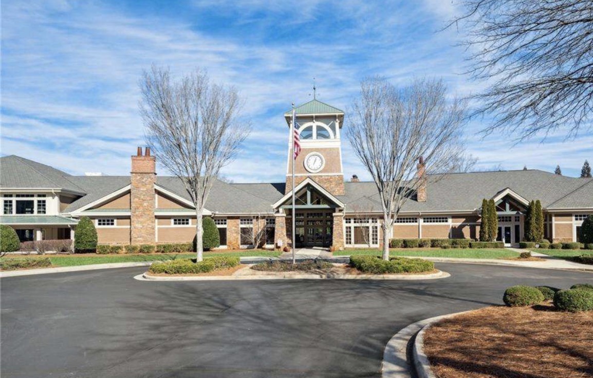 The Club at Deaton Creek clubhouse with clock tower